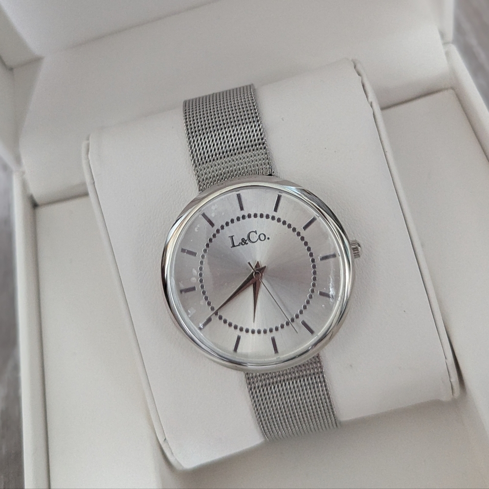 L & CO. | women's mesh timepiece